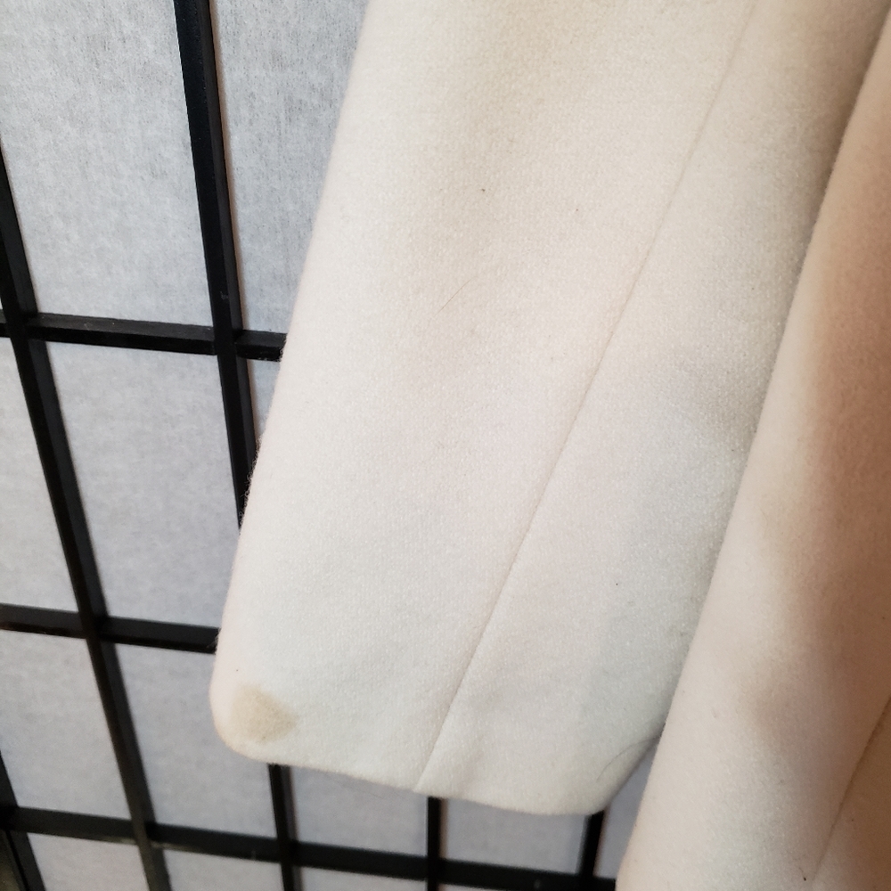 J. Crew cream colored wool pea coat size small - Picture 12 of 16